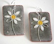 daisy enamel earrings