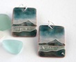 seascape enamel earrings