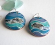 seal enamel earrings