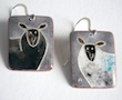sheep enamel earrings